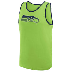 Seattle Seahawks Logo Athletic Unmatched Success Tank Top - Neon Green Tops
