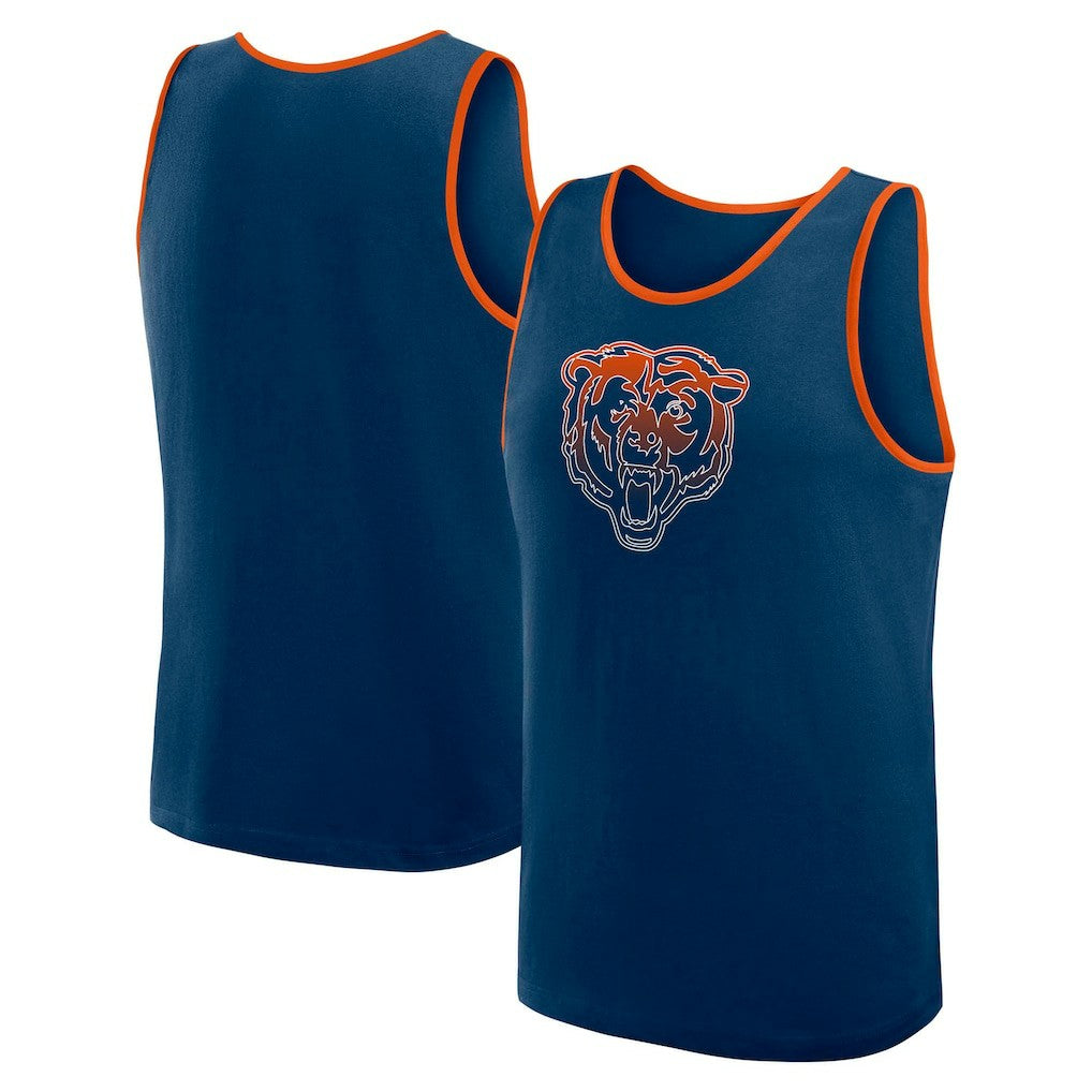 Chicago Bears Logo Athletic Unmatched Success Tank Top - Navy Tops