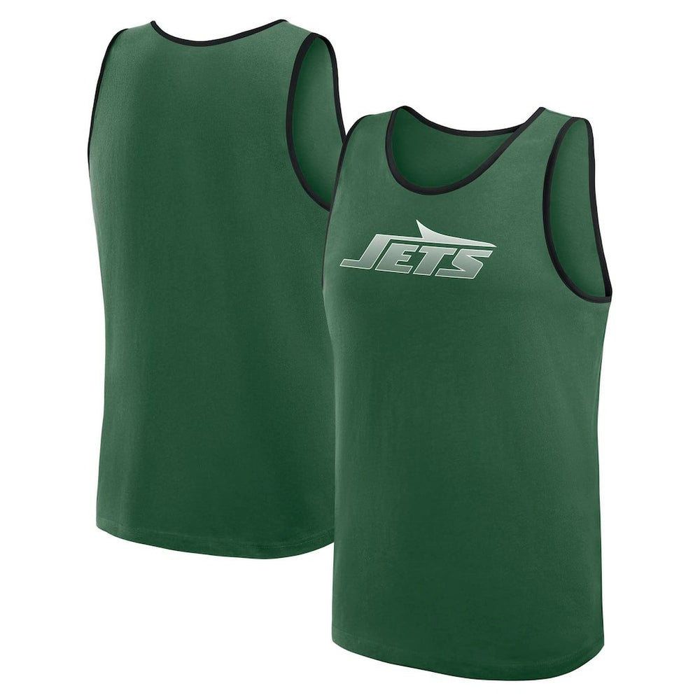 New York Jets Logo Athletic Unmatched Success Tank Top - Green Tops
