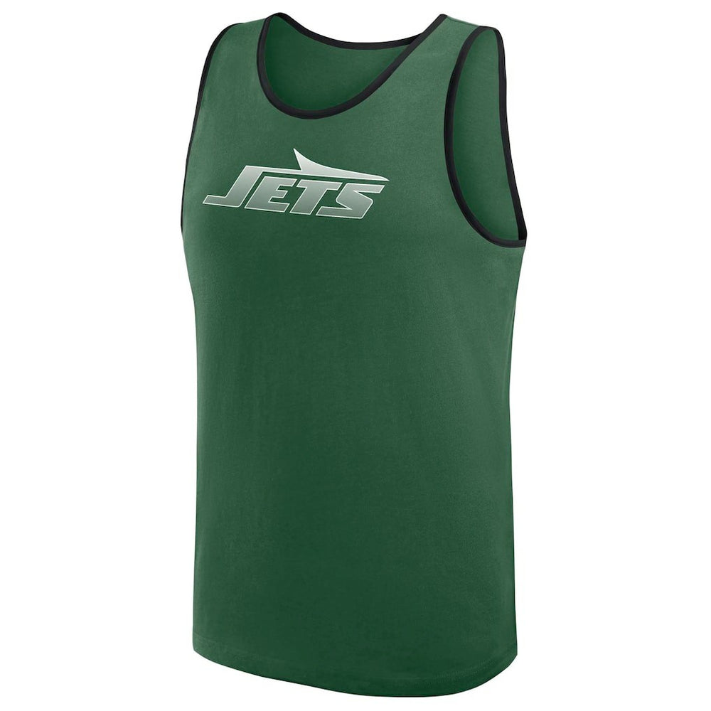 New York Jets Logo Athletic Unmatched Success Tank Top - Green Tops
