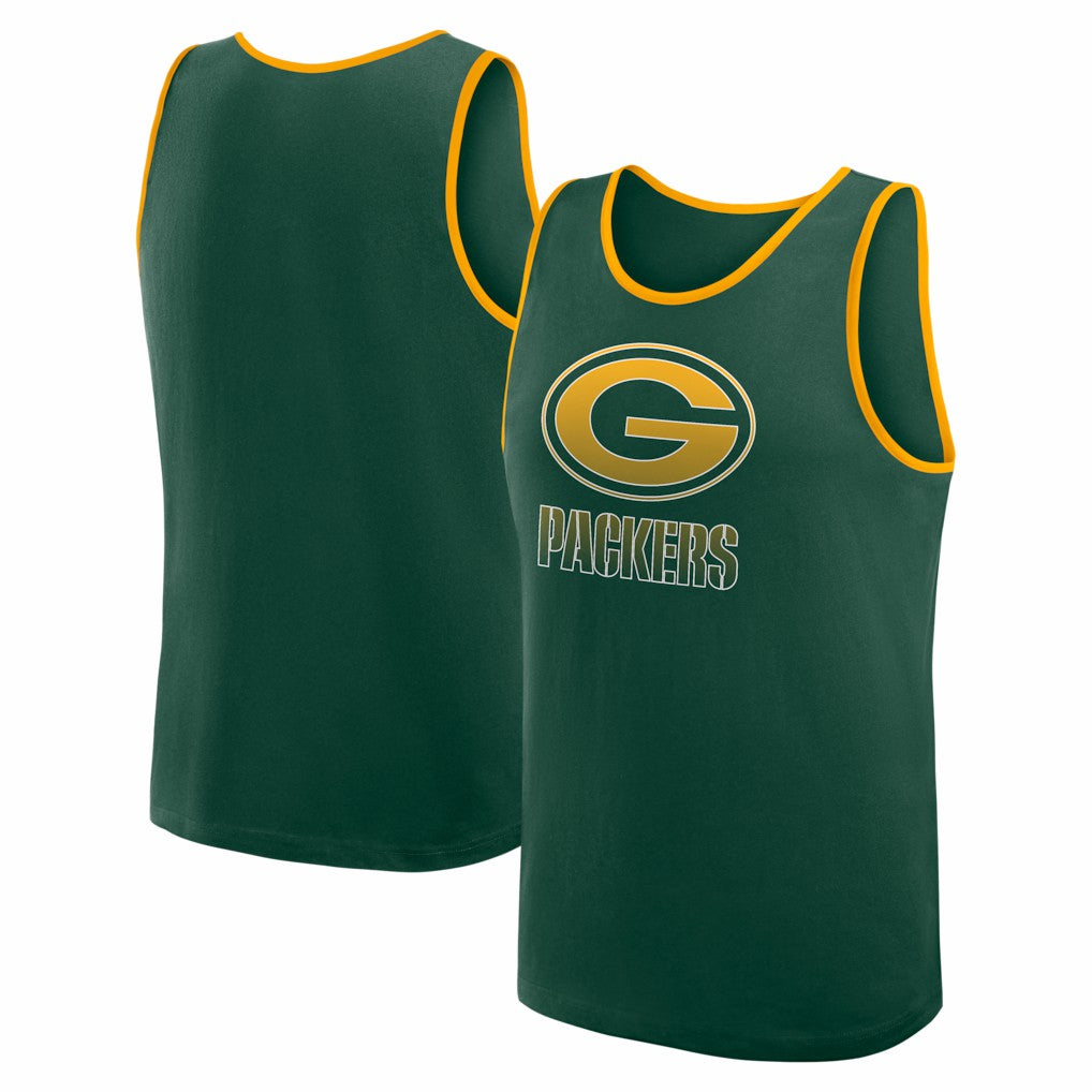Green Bay Packers Logo Athletic Unmatched Success Tank Top - Green Tops