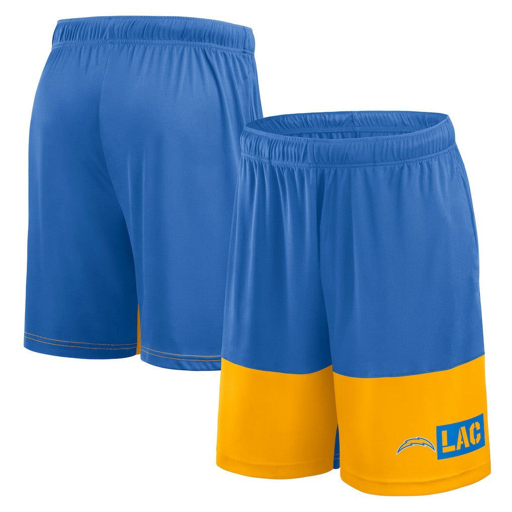 Los Angeles Chargers Logo Athletic Best of the Best Shorts - Powder Blue Shorts