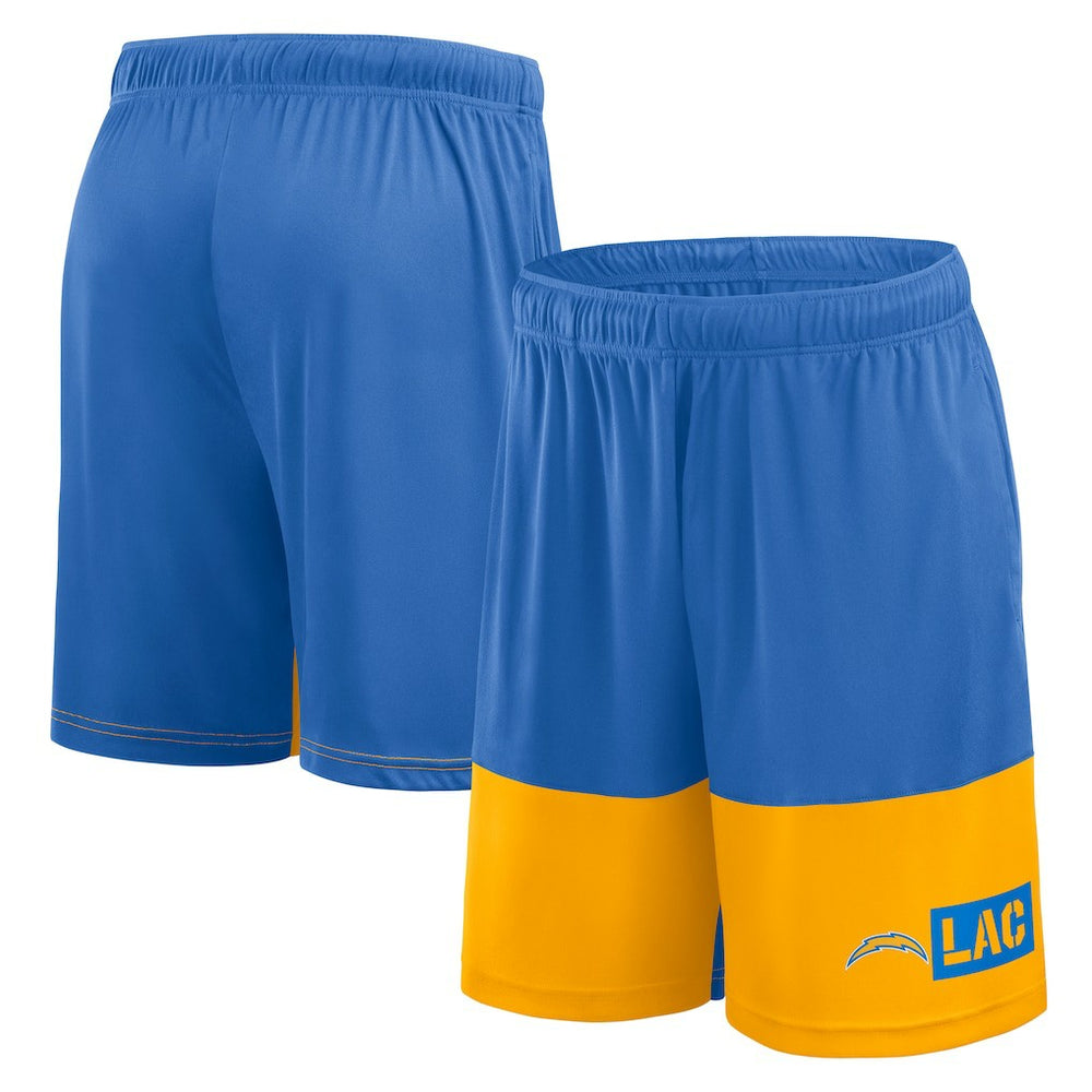 Los Angeles Chargers Logo Athletic Best of the Best Shorts - Powder Blue Shorts
