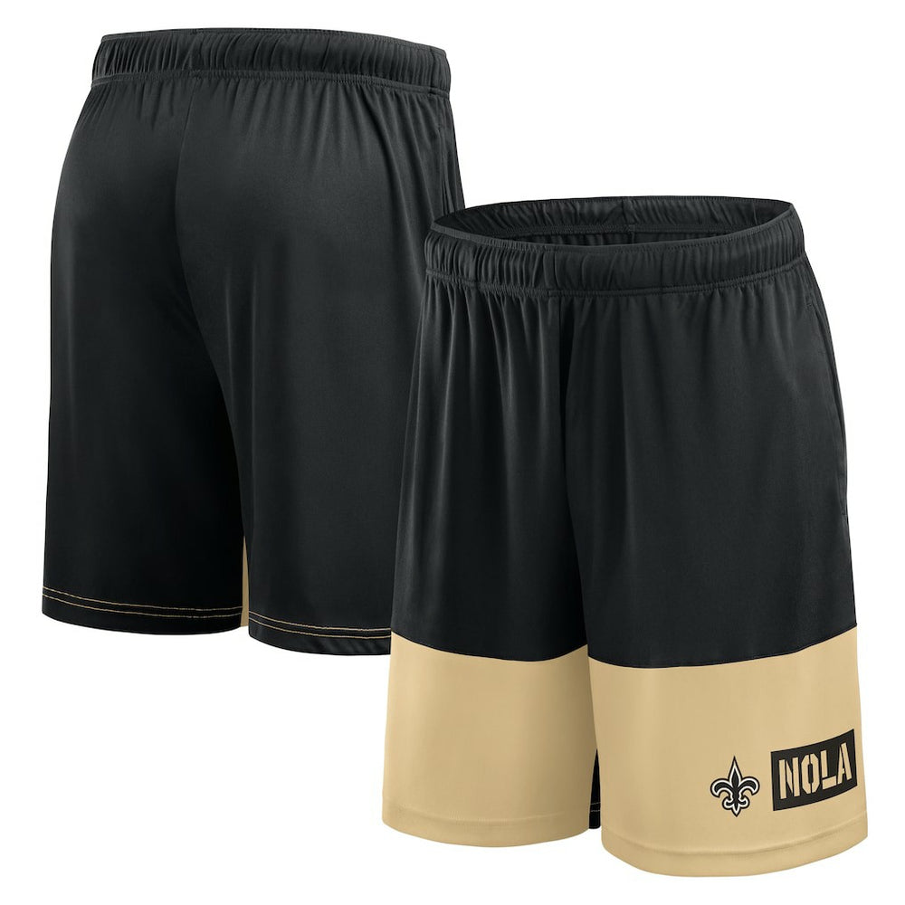 New Orleans Saints Logo Athletic Best of the Best Shorts - Black Shorts