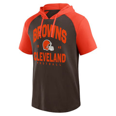 Cleveland Browns Logo Athletic Prime Hoodie T-Shirt - Brown Hoodies