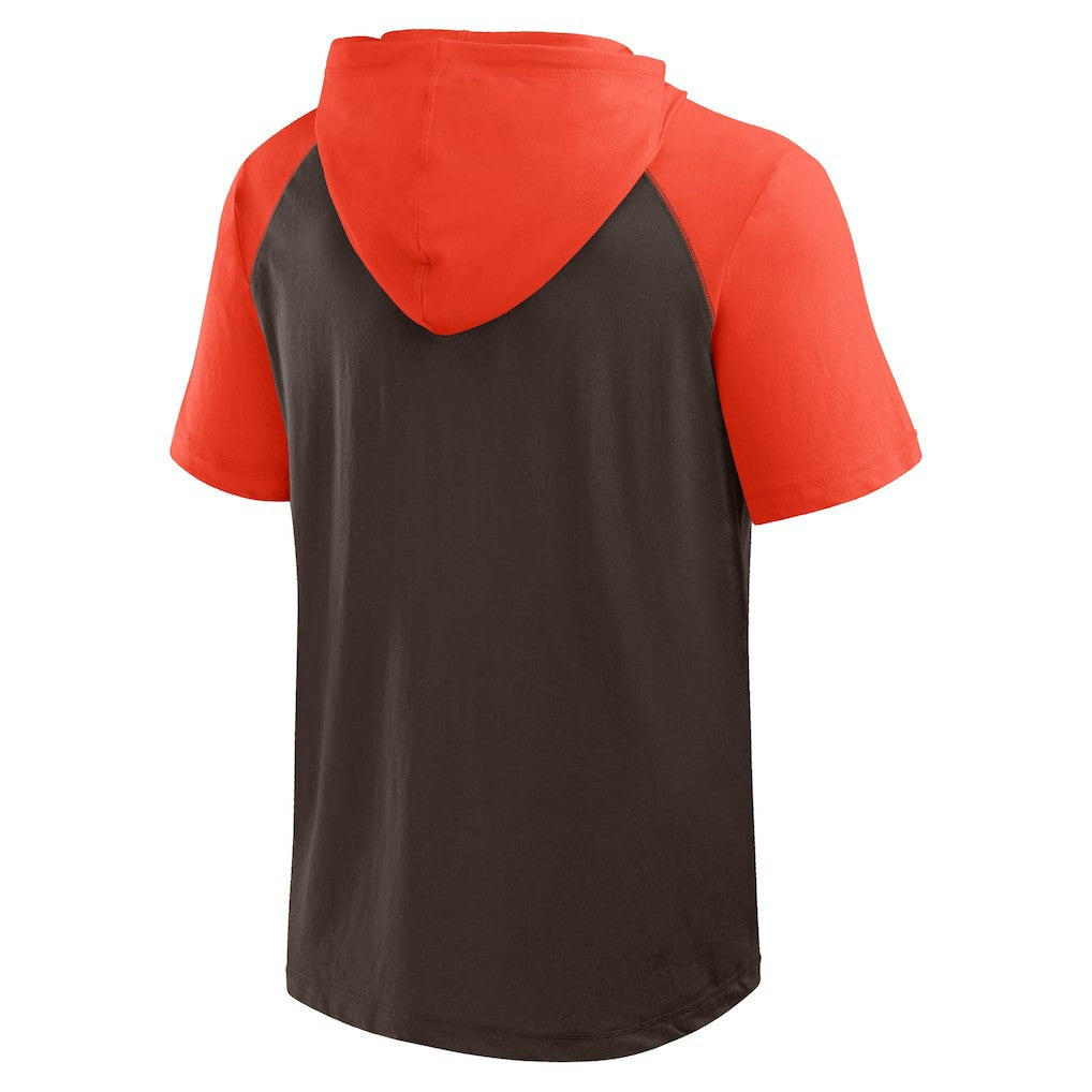 Cleveland Browns Logo Athletic Prime Hoodie T-Shirt - Brown Hoodies