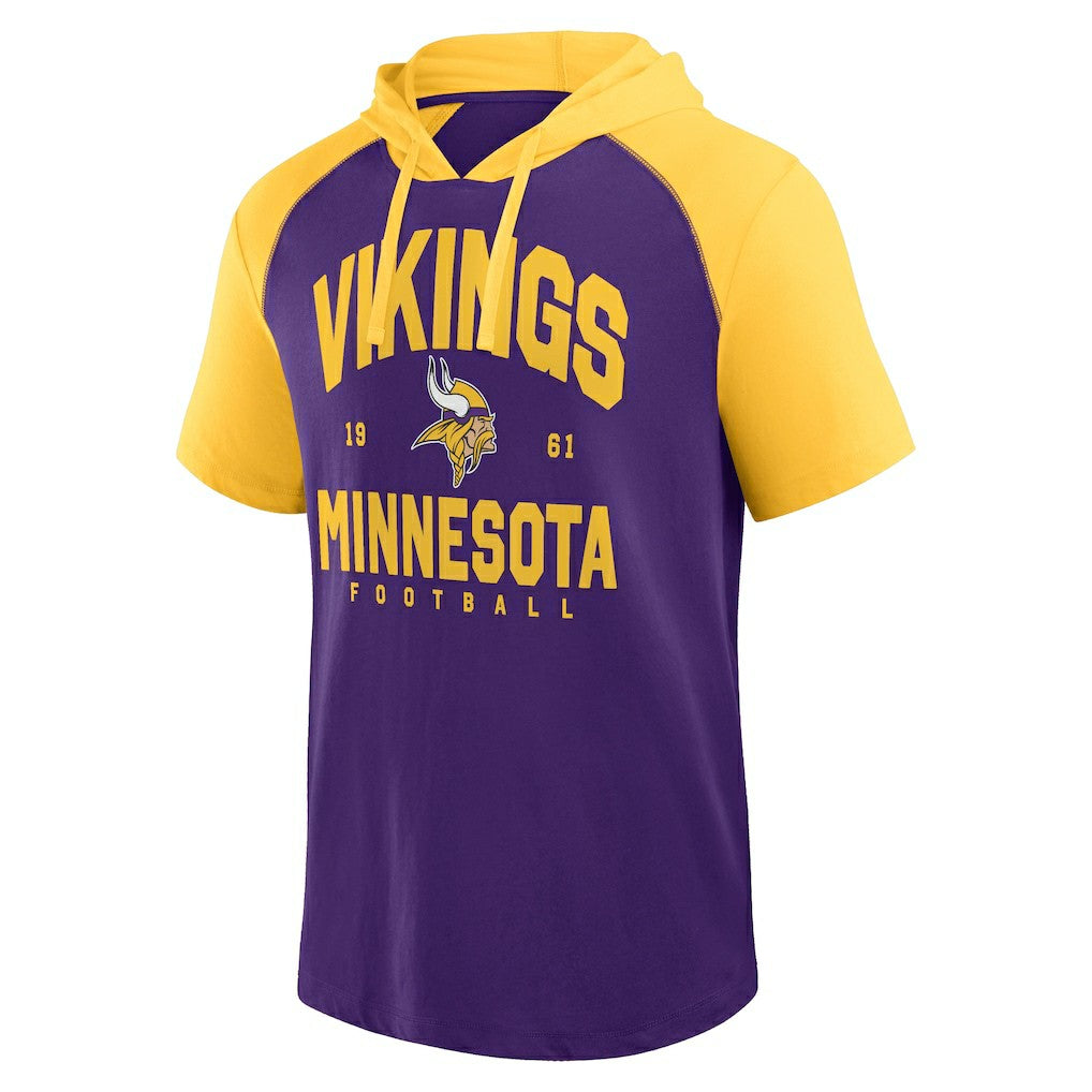 Minnesota Vikings Logo Athletic Prime Hoodie T-Shirt - Purple Hoodies
