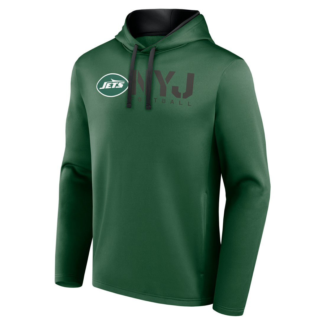 New York Jets Logo Athletic Head Start Pullover Hoodie - Green Hoodies