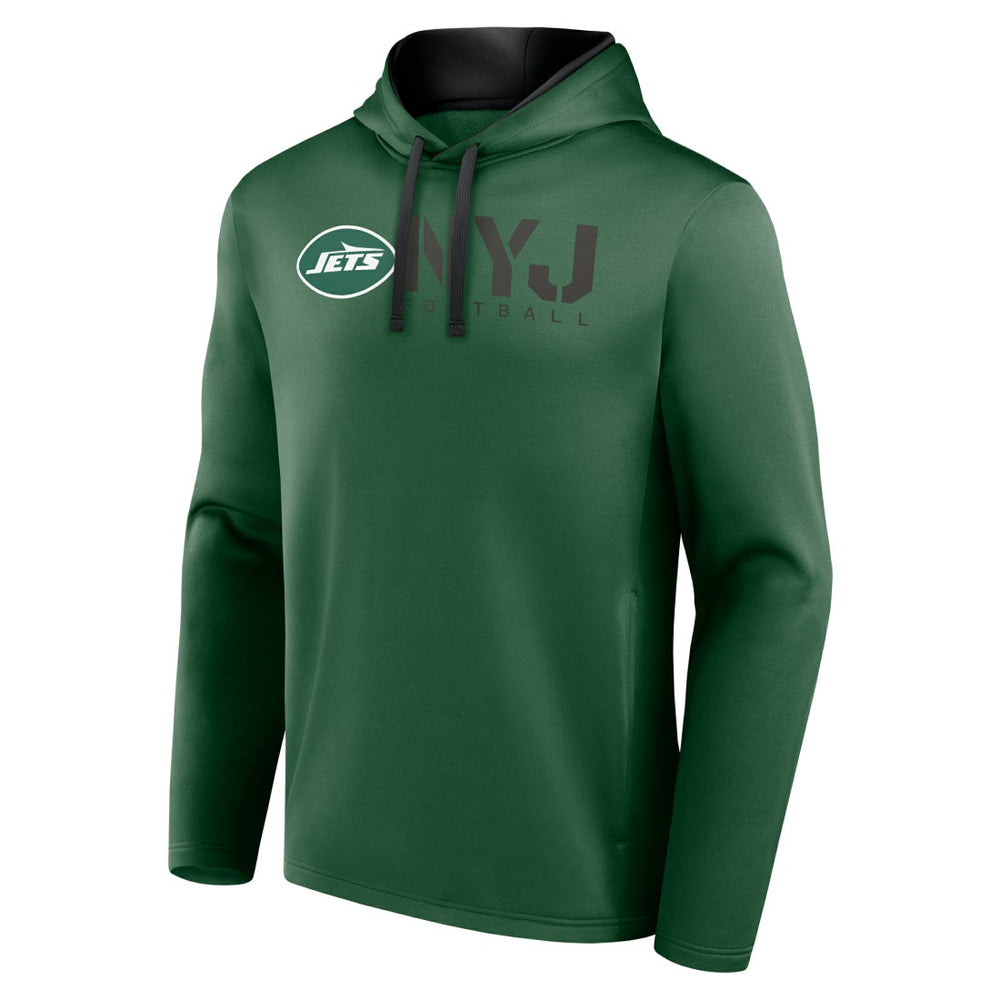 New York Jets Logo Athletic Head Start Pullover Hoodie - Green Hoodies