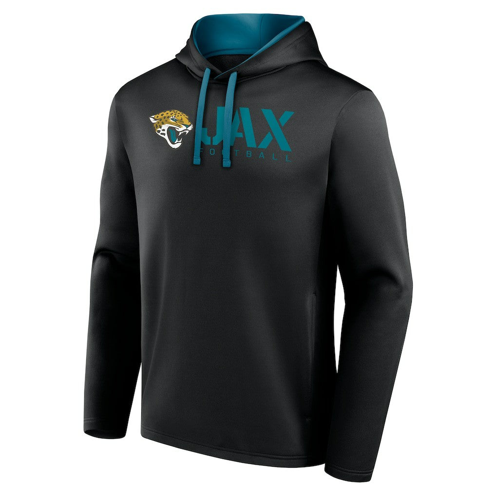 Jacksonville Jaguars Logo Athletic Head Start Pullover Hoodie - Black Hoodies