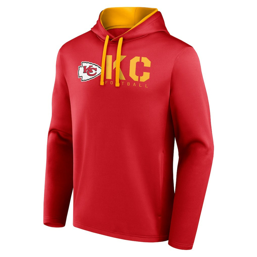 Kansas City Chiefs Logo Athletic Head Start Pullover Hoodie - Red Hoodies
