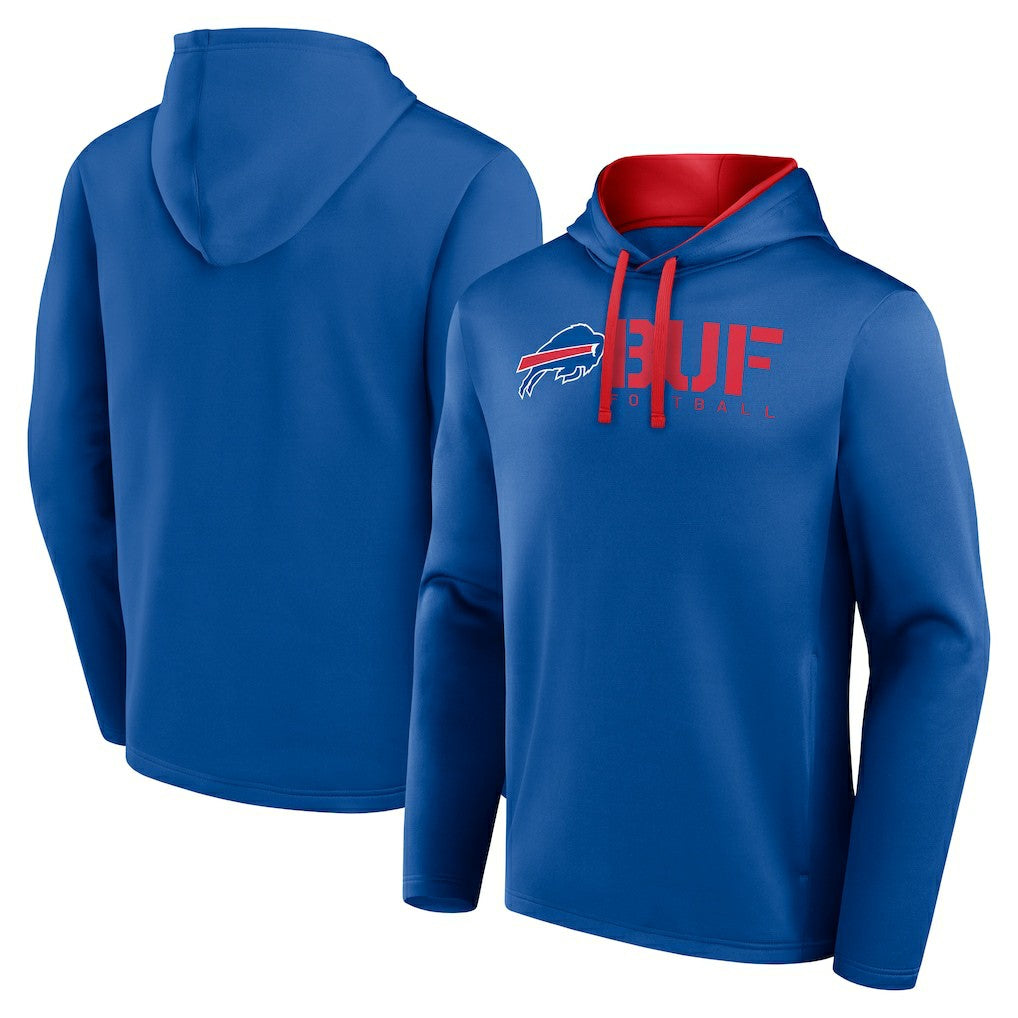 Buffalo Bills Logo Athletic Head Start Pullover Hoodie - Royal Hoodies