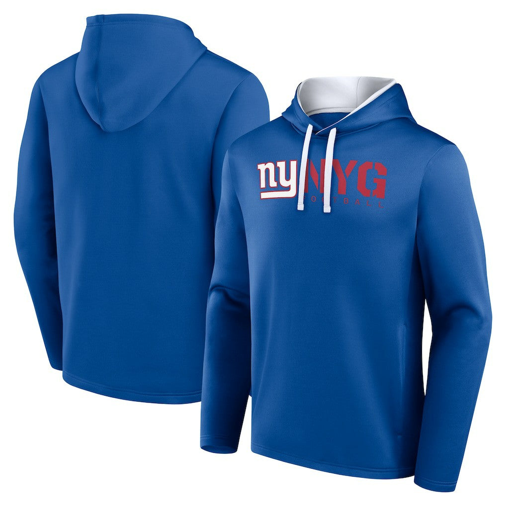 New York Giants Logo Athletic Head Start Pullover Hoodie - Royal Hoodies
