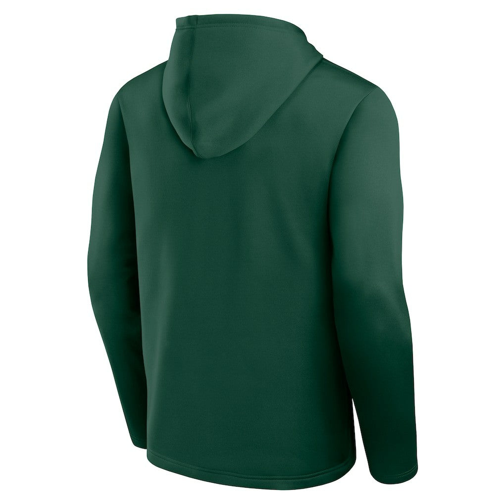 Green Bay Packers Logo Athletic Head Start Pullover Hoodie - Green Hoodies