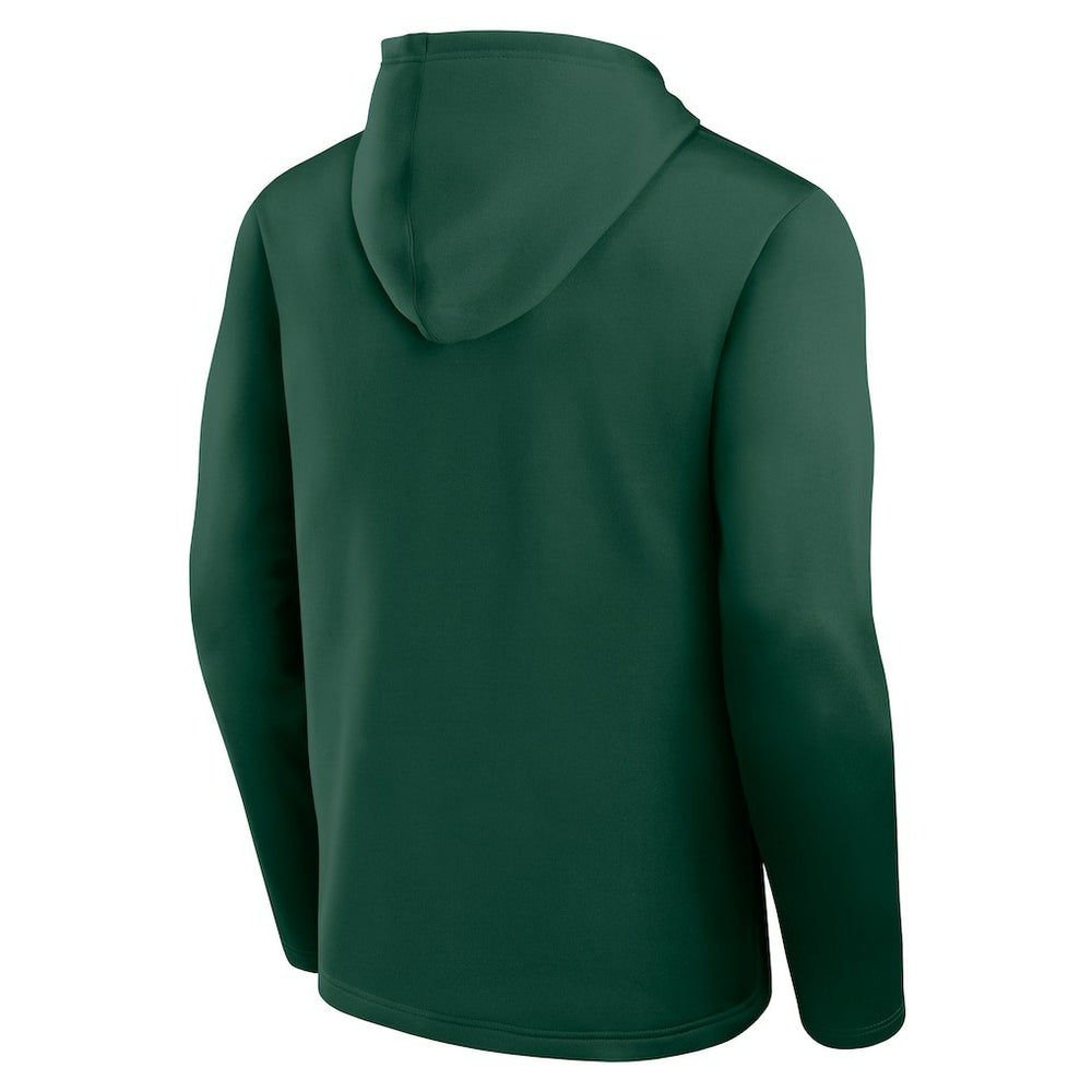 Green Bay Packers Logo Athletic Head Start Pullover Hoodie - Green Hoodies