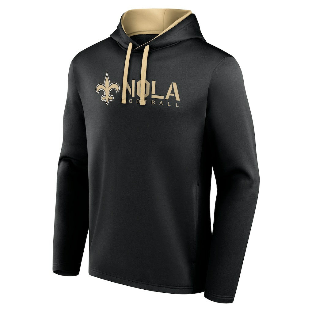 New Orleans Saints Logo Athletic Head Start Pullover Hoodie - Black Hoodies