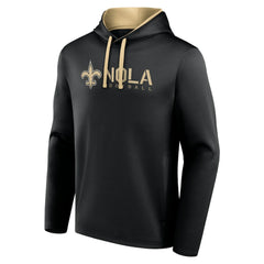 New Orleans Saints Logo Athletic Head Start Pullover Hoodie - Black Hoodies