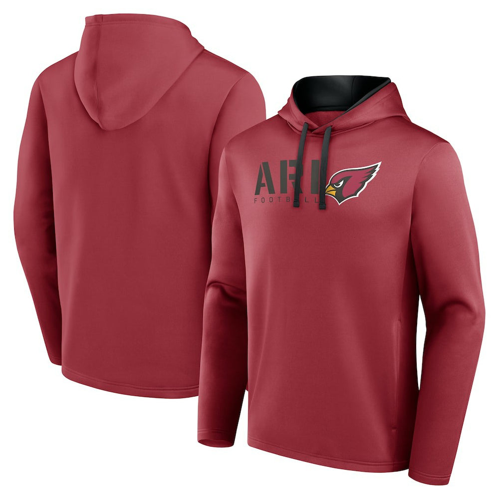 Arizona Cardinals Logo Athletic Head Start Pullover Hoodie - Cardinal Hoodies