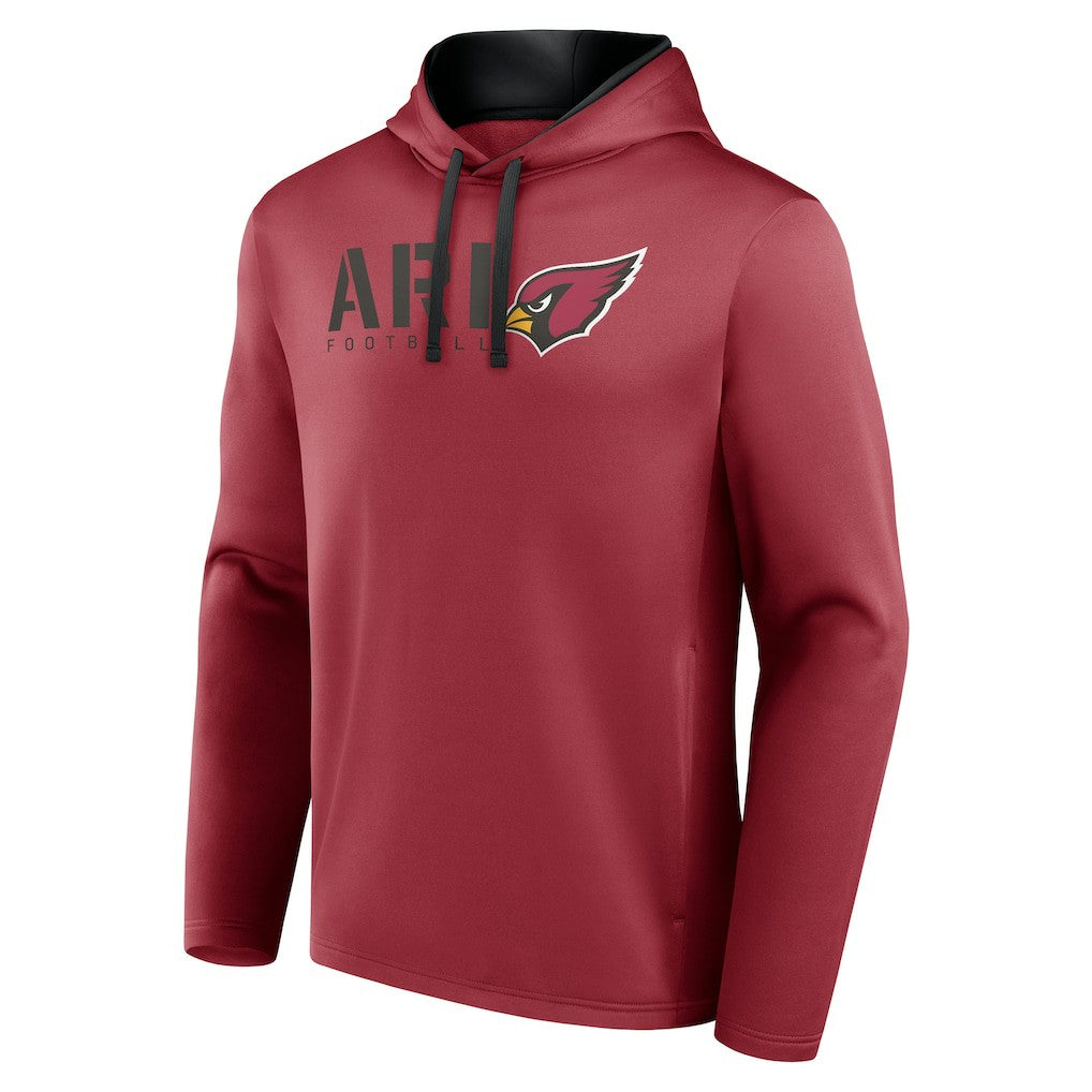 Arizona Cardinals Logo Athletic Head Start Pullover Hoodie - Cardinal Hoodies