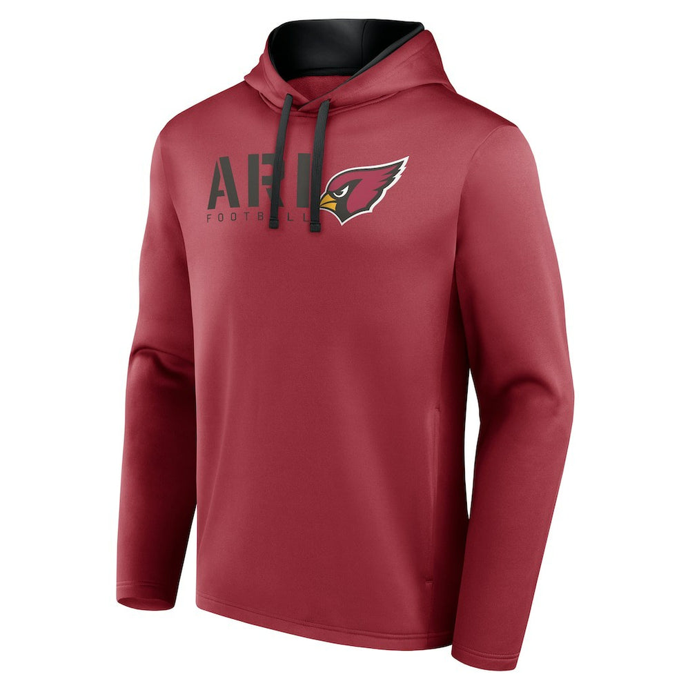 Arizona Cardinals Logo Athletic Head Start Pullover Hoodie - Cardinal Hoodies