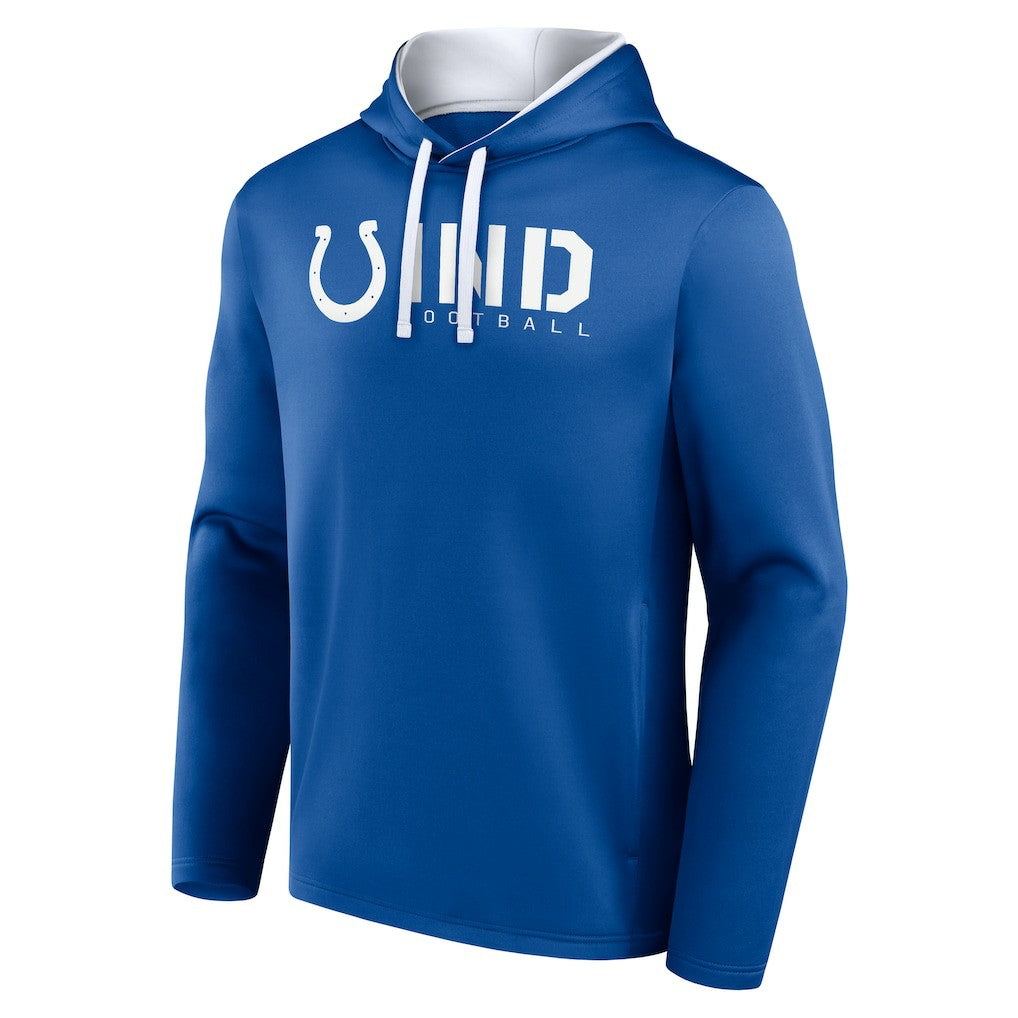 Indianapolis Colts Logo Athletic Head Start Pullover Hoodie - Royal Hoodies