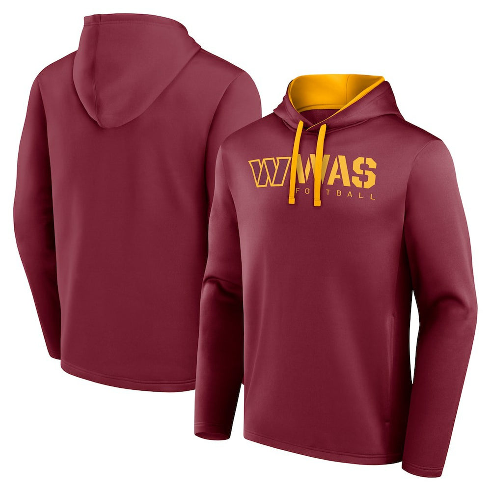 Washington Commanders Logo Athletic Head Start Pullover Hoodie - Burgundy Hoodies