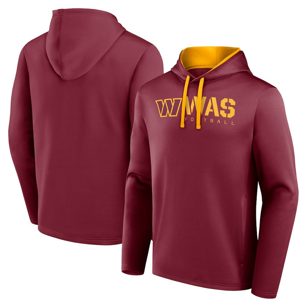 Washington Commanders Logo Athletic Head Start Pullover Hoodie - Burgundy Hoodies