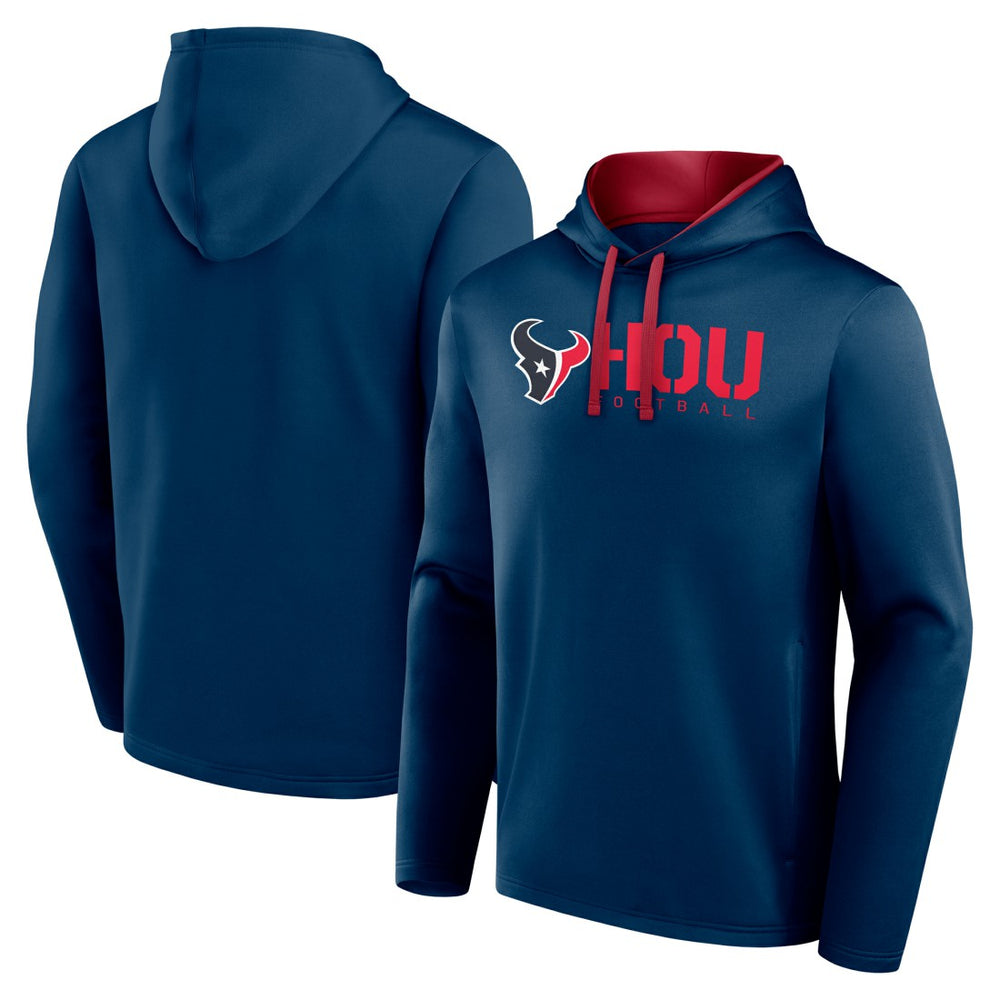Houston Texans Logo Athletic Head Start Pullover Hoodie - Navy Hoodies