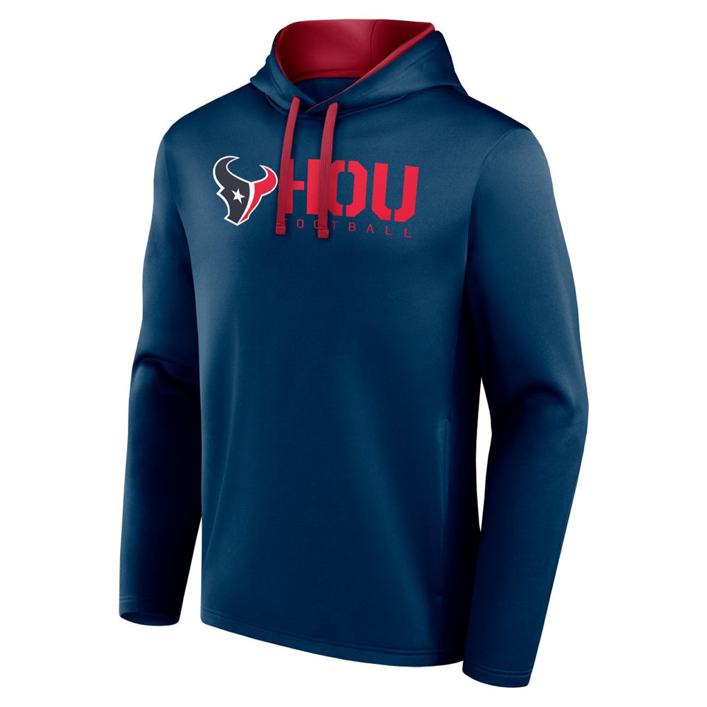 Houston Texans Logo Athletic Head Start Pullover Hoodie - Navy Hoodies