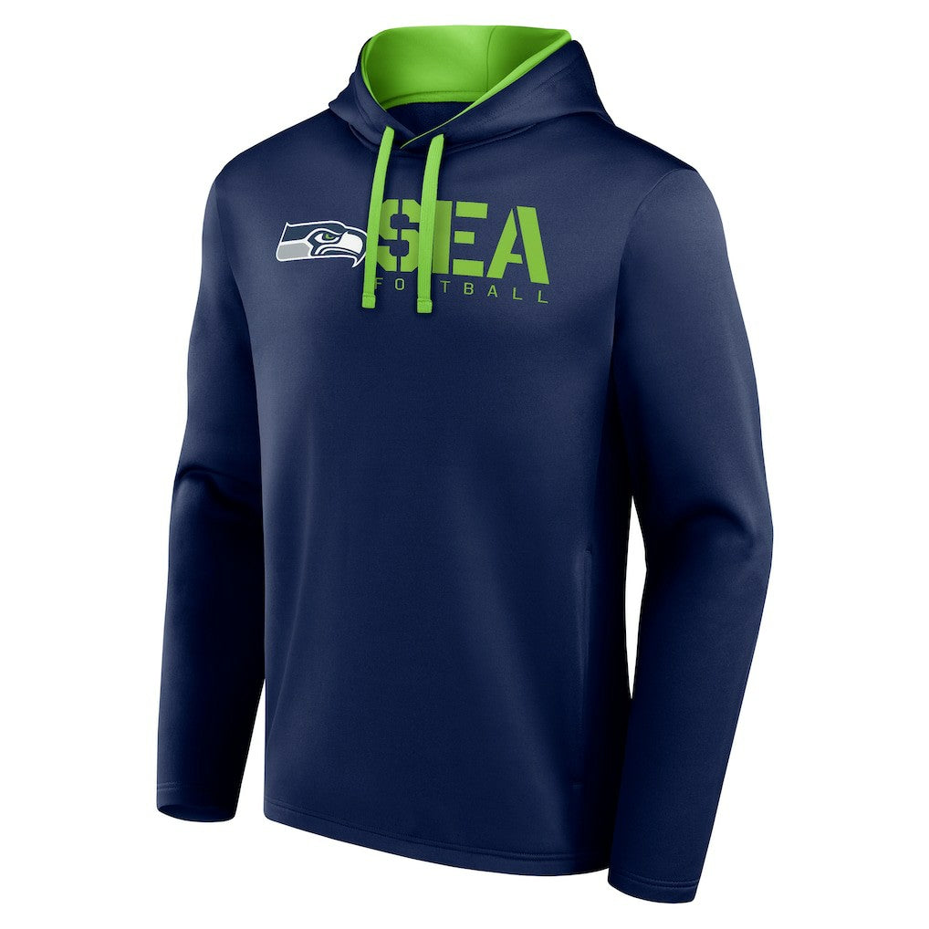 Seattle Seahawks Logo Athletic Head Start Pullover Hoodie - College Navy Hoodies