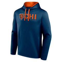 Chicago Bears Logo Athletic Head Start Pullover Hoodie - Navy Hoodies