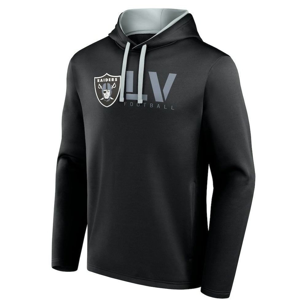 Las Vegas Raiders Logo Athletic Head Start Pullover Hoodie - Black Hoodies