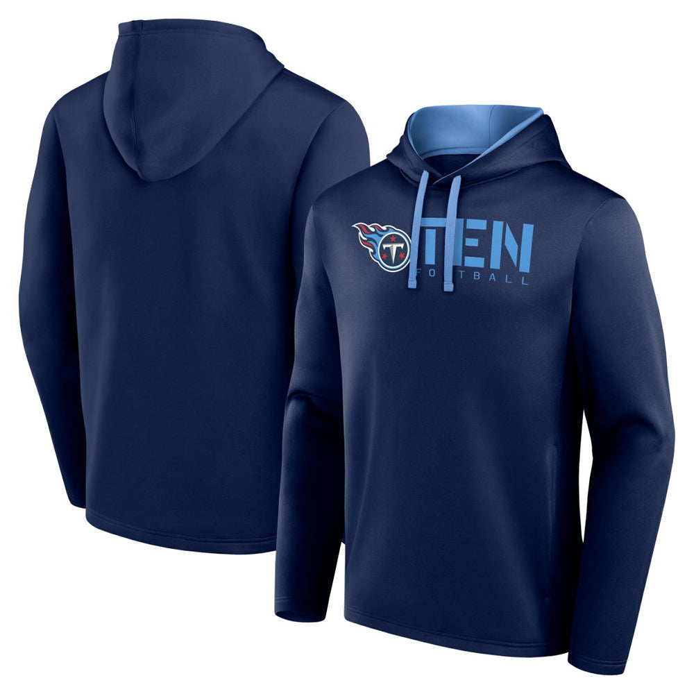 Tennessee Titans Logo Athletic Head Start Pullover Hoodie - Navy Hoodies