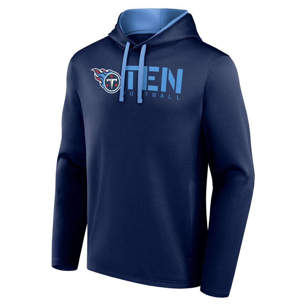 Tennessee Titans Logo Athletic Head Start Pullover Hoodie - Navy Hoodies