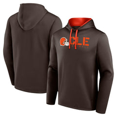 Cleveland Browns Logo Athletic Head Start Pullover Hoodie - Brown Hoodies