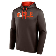 Cleveland Browns Logo Athletic Head Start Pullover Hoodie - Brown Hoodies