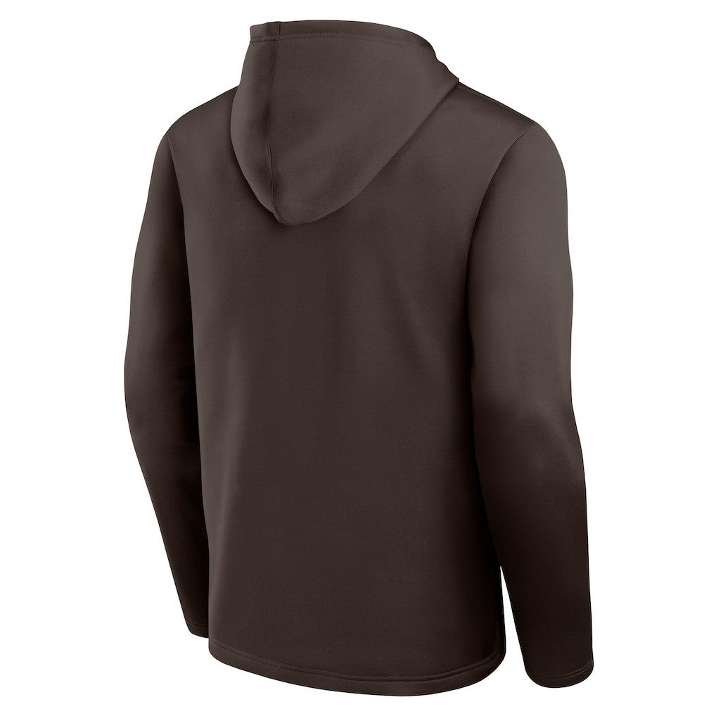 Cleveland Browns Logo Athletic Head Start Pullover Hoodie - Brown Hoodies