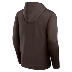 Cleveland Browns Logo Athletic Head Start Pullover Hoodie - Brown Hoodies