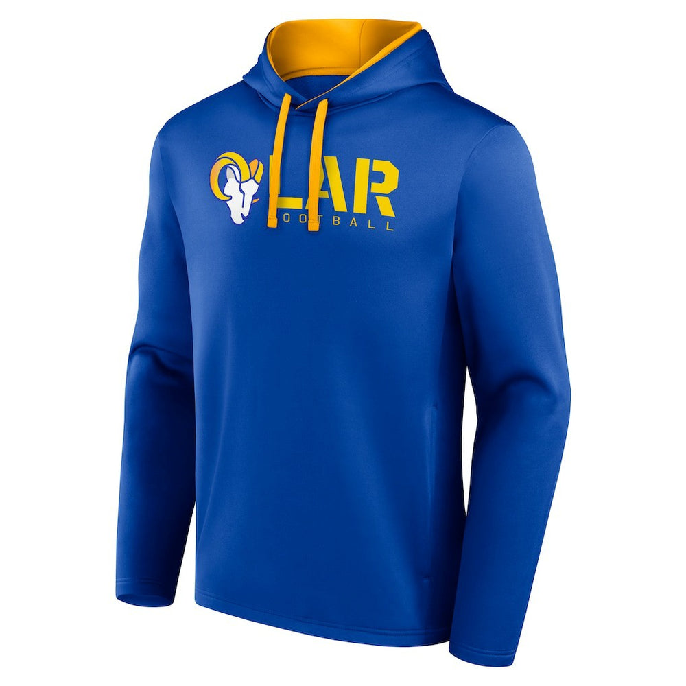 Los Angeles Rams Logo Athletic Head Start Pullover Hoodie - Royal Hoodies