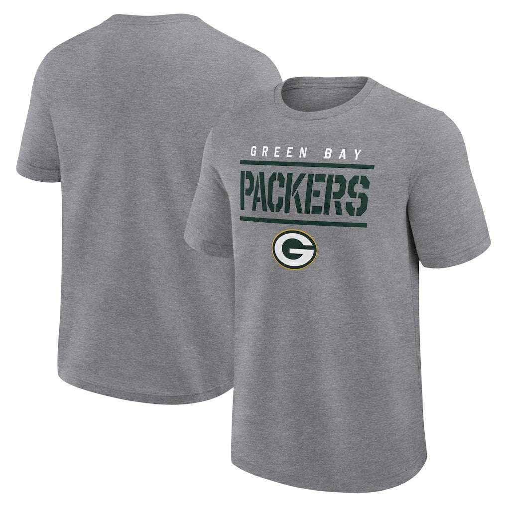 Green Bay Packers Logo Athletic Top Notch T-Shirt - Heather Gray T-shirts