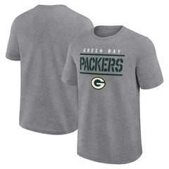 Green Bay Packers Logo Athletic Top Notch T-Shirt - Heather Gray T-shirts