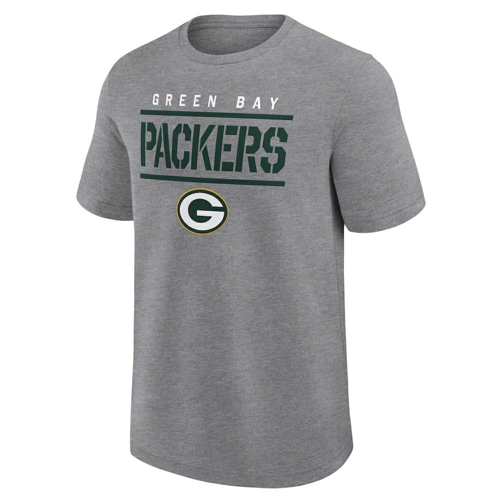 Green Bay Packers Logo Athletic Top Notch T-Shirt - Heather Gray T-shirts