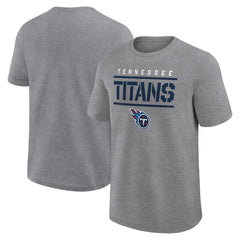 Tennessee Titans Logo Athletic Top Notch T-Shirt - Heather Gray T-shirts