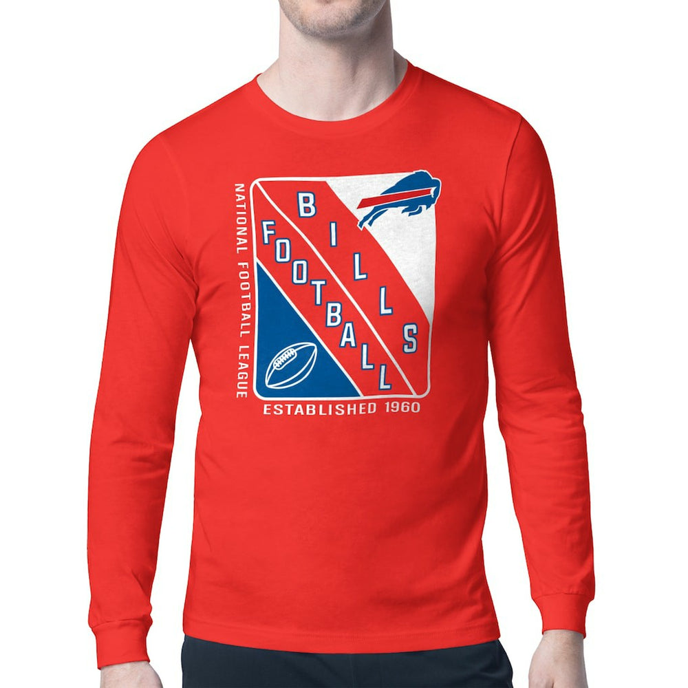 Buffalo Bills Starter Shield Logo Long Sleeve T-Shirt - Red T-shirts