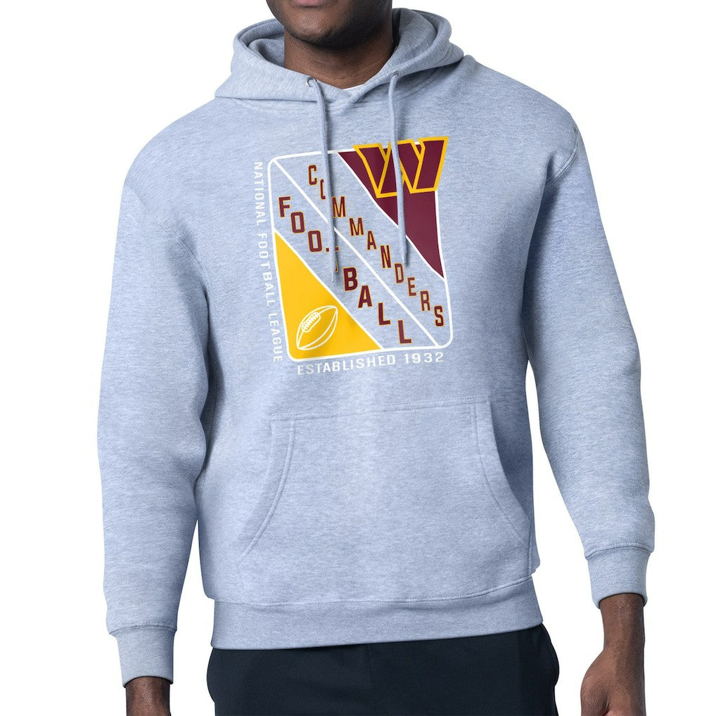 Washington Commanders Starter Shield Logo Pullover Hoodie - Heather Gray Hoodies