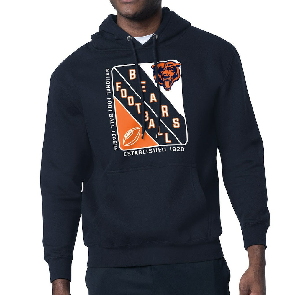 Chicago Bears Starter Shield Logo Pullover Hoodie - Navy Hoodies