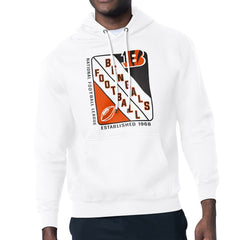 Cincinnati Bengals Starter Shield Logo Pullover Hoodie - White Hoodies