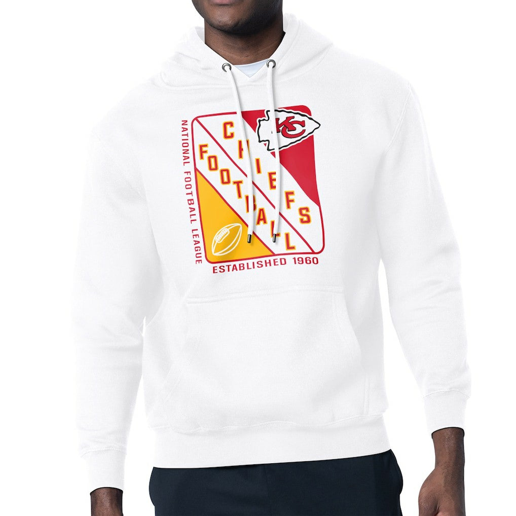 Kansas City Chiefs Starter Shield Logo Pullover Hoodie - White Hoodies