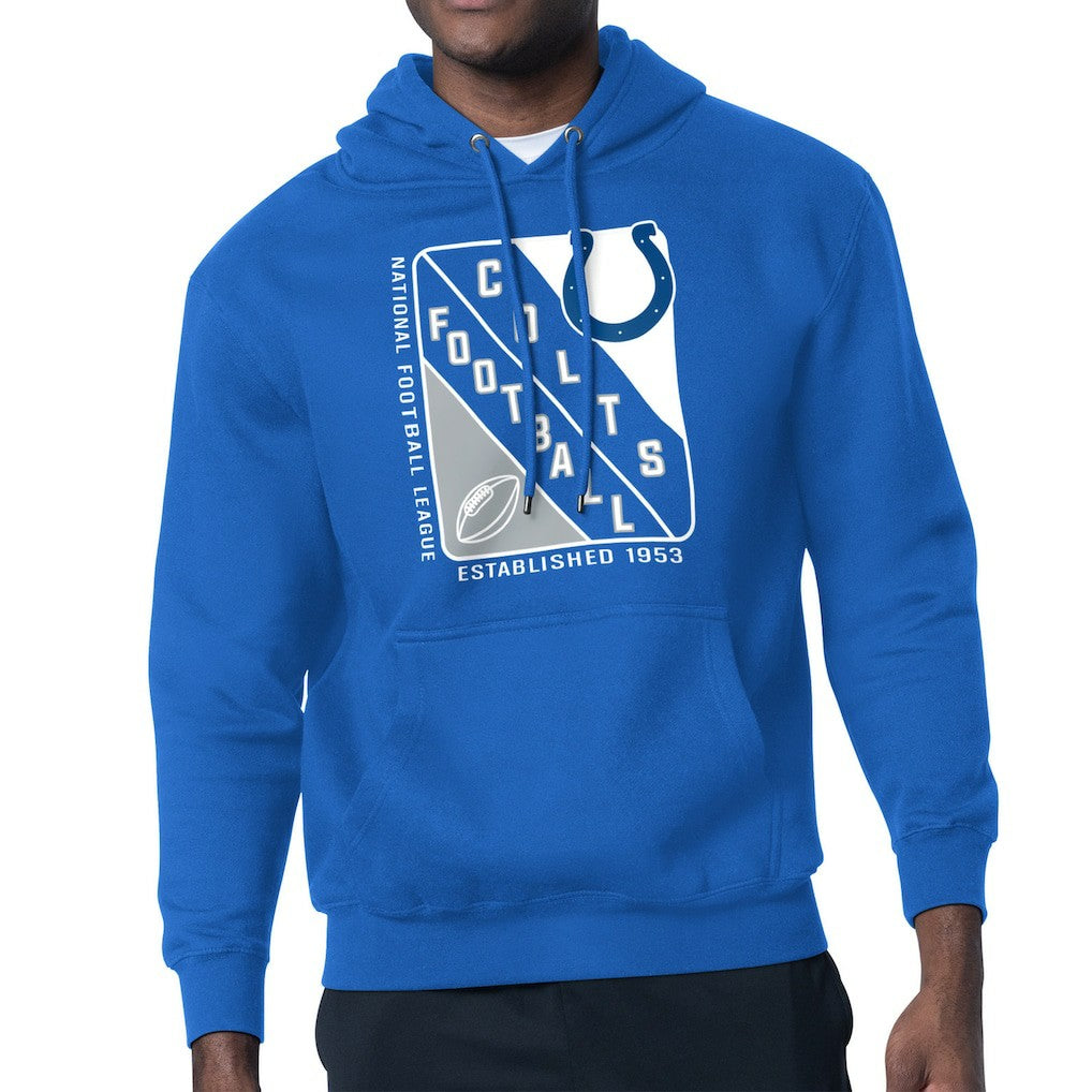 Indianapolis Colts Starter Shield Logo Pullover Hoodie - Royal Hoodies