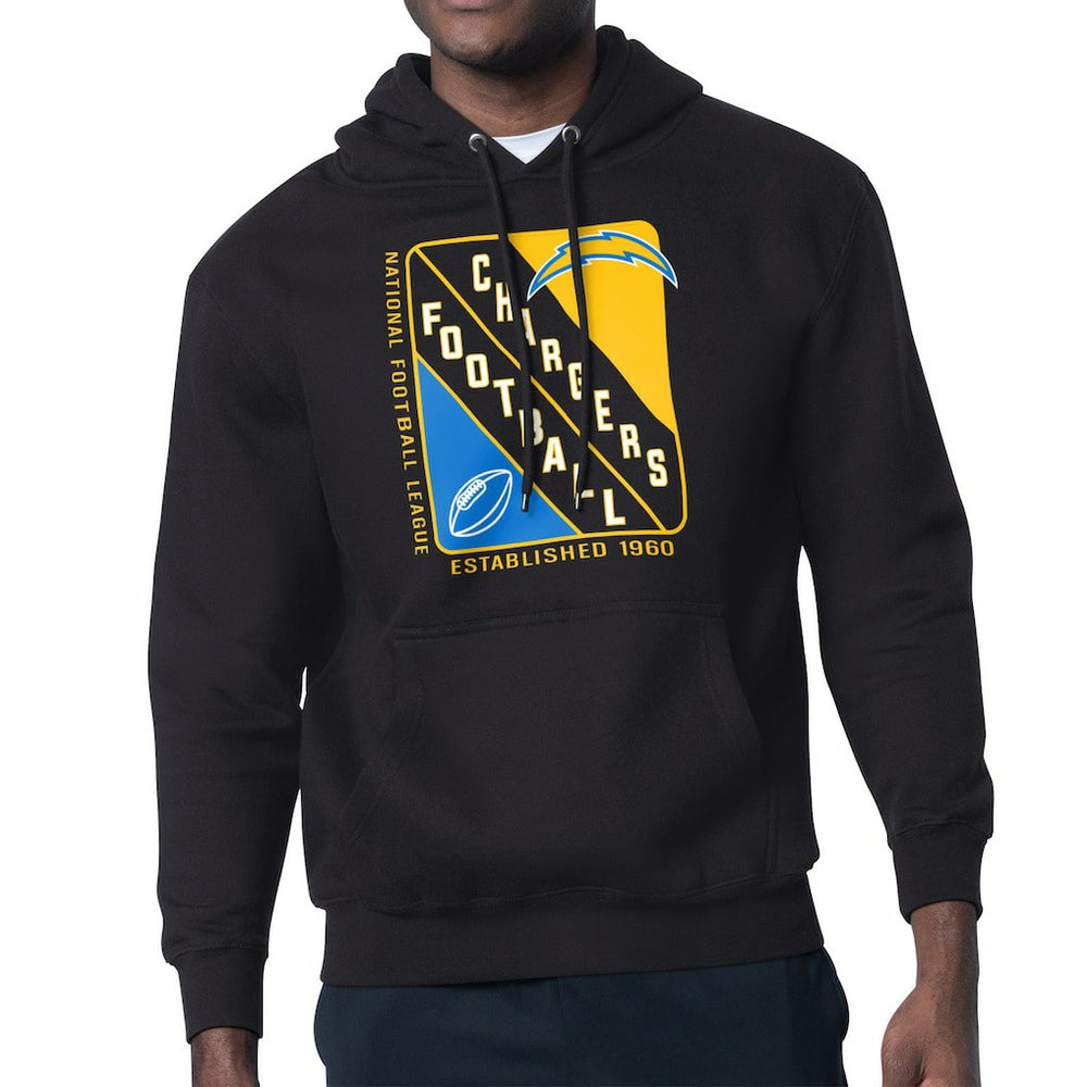 Los Angeles Chargers Starter Shield Logo Pullover Hoodie - Black Hoodies